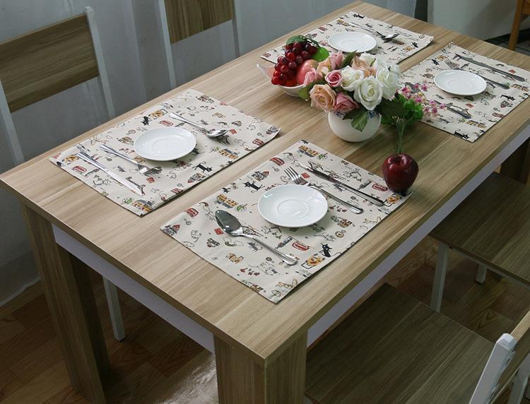 

Beyond Modern Korean style cats waterproof mat cloth double cotton and linen napkin cloth Dinner Table Napkins