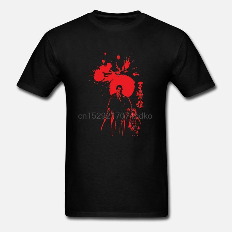 

Printed Men T Shirt Cotton tshirts O-Neck Short-Sleeve Lone Wolf and Cub Women T-Shirt, Men-darkpurple