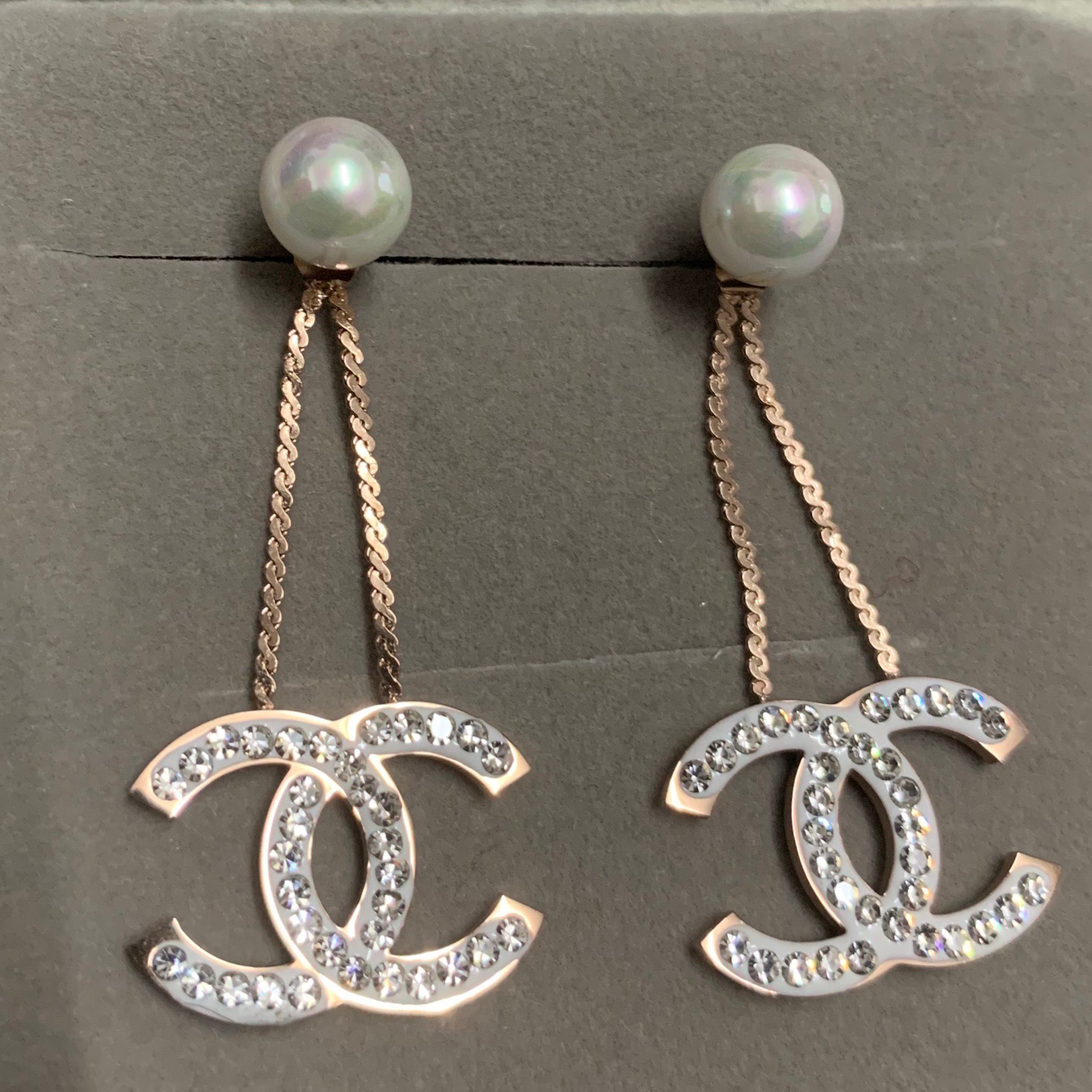 Boucles d/'Oreilles Chandelier Rose Retro Style Original Soirée Mariage DD 3