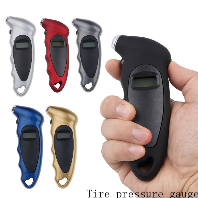 

Tire security alarm system 0-150 PSI Tire pressure gauge digital monitoring Tester blue gold red silver black 4 measurement unit