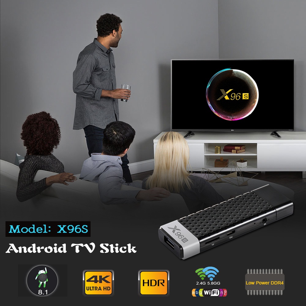 

X96S TV Stick Android 8.1 TV Box Amlogic S905Y2 DDR 2GB 16GB 4GB 32GB Bluetooth 4K MINI Dongle Smart TV