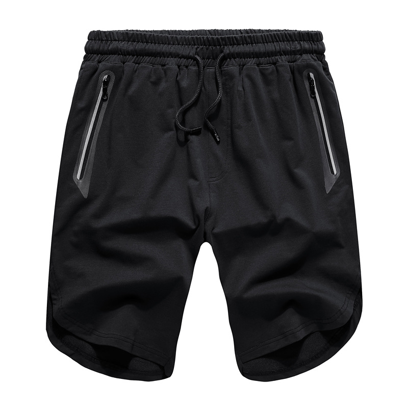 

High Quality Mens Shorts Casual Solid Color Board Shorts Men Summer Style Beach Swimming Shorts Men Sports Short, Black