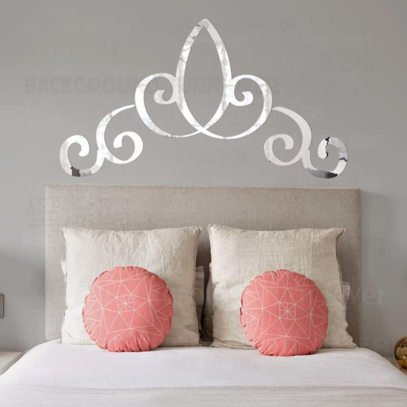 

Mirror Stickers Wall Sticker Room Decoration Decor Headboard Crown Retro Vintage Antique Royal Border Frame P144