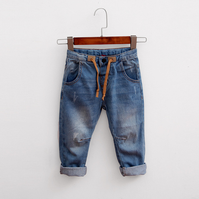 

autumn baby boy girl jeans Regular Soft kids jeans pants for girls boys Children Cotton Trouser For Fashion Kids Clothes, Blue