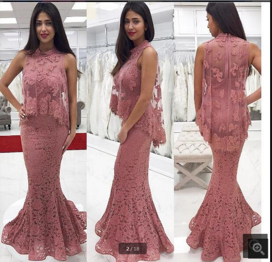 

Vestido De Festa 2019 new arrival mermaid with jackets modest evening dress high neckline modest muslim formal evening gowns best selling, Burgundy