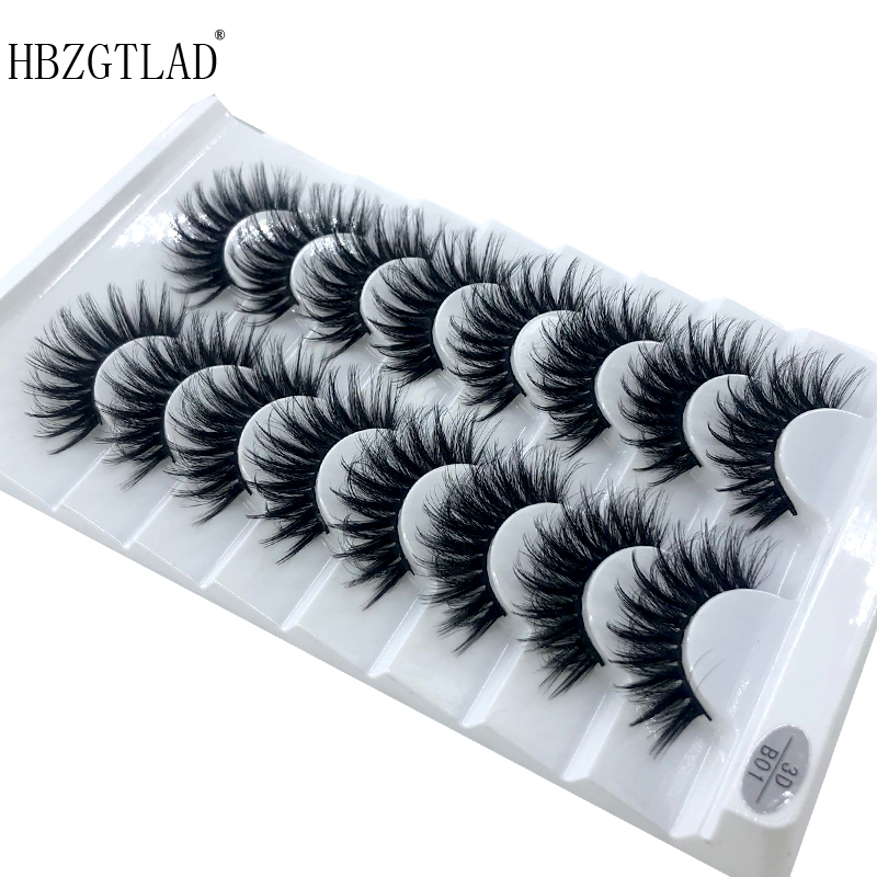 

New 2/5 /8 pairs natural false eyelashes fake lashes long makeup 3d mink lashes eyelash extension mink eyelashes for beauty 03