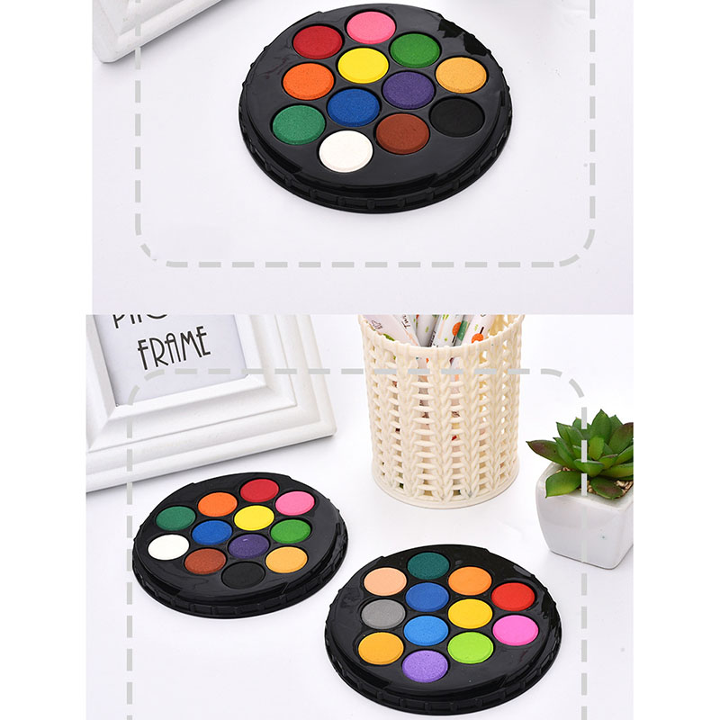 

36/48 Colors Solid Watercolor Paints With Painting Brush for Children Kid DIY Art Painting Drawing Tools Set