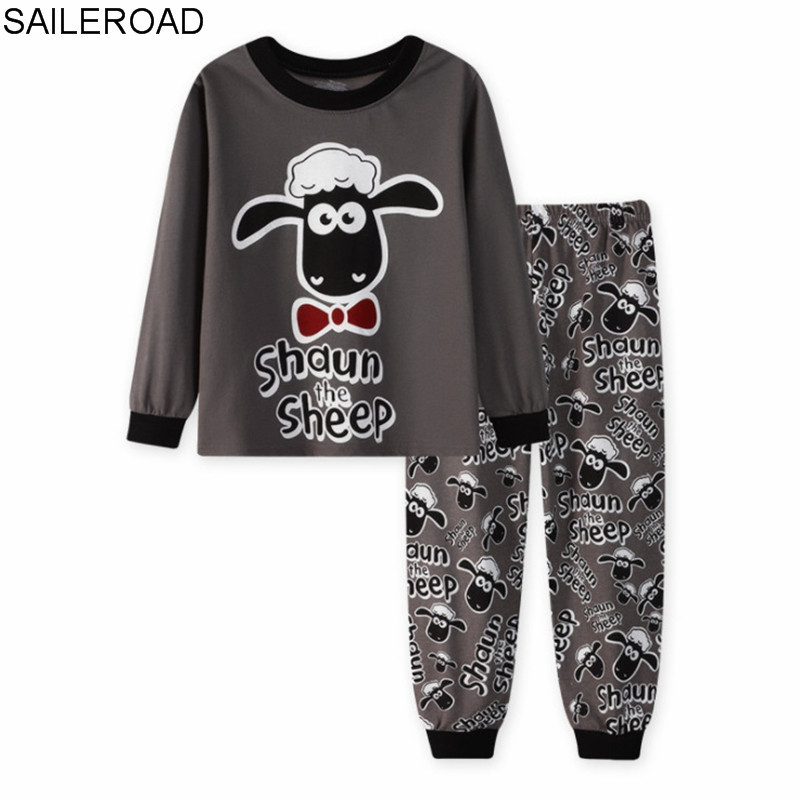 Saileroad Children Pajamas Cartoon Sheep Pyjamas Set Kids Pijama
