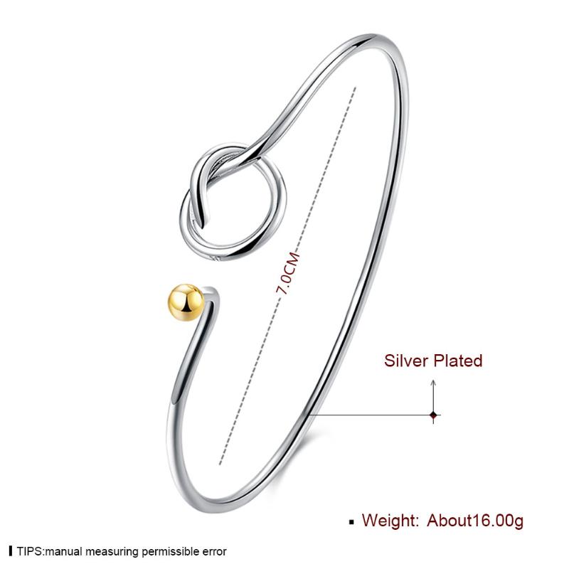 

European and American style classic silver-plated color-separated beaded bracelet bracelets bangles