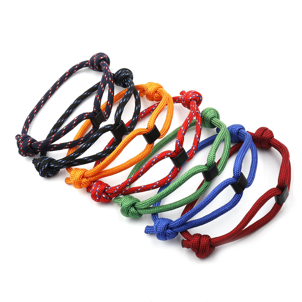 Fashion Handmade Men Women Simple Health Sport Paracord Charm Bracelet with Free Gift 12pcs/Set-image-475480276
