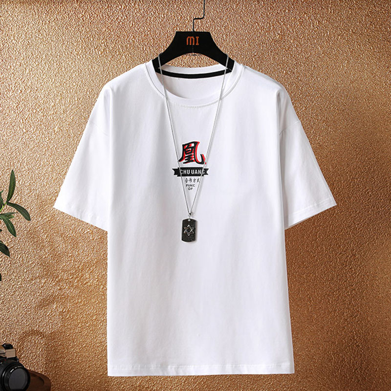 

Summer youth sports casual T-shirt two piece set short sleeve Shorts Set for men, Black
