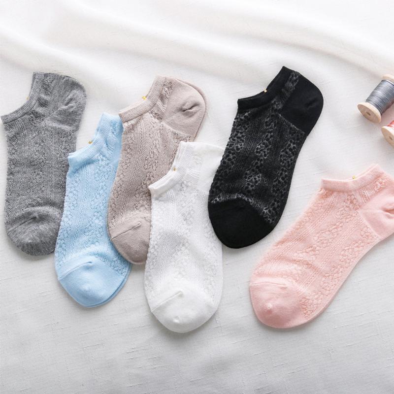 

Women Lace No Show Woman Invisible Socks Fashion Girls Sock 1 Pair Summer Spring Cool Feeling Boat Socks