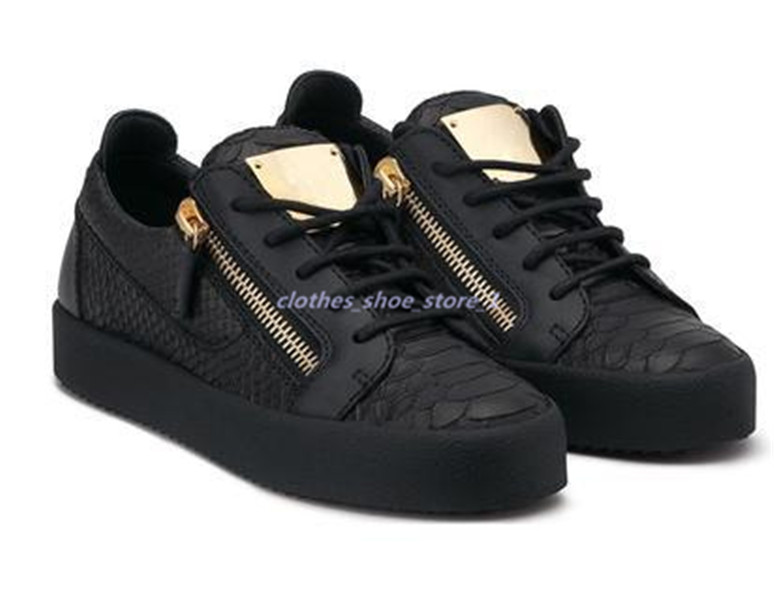 

Fashion wild Italy Black suede leather low top sneakers For Men Women Casual flat Thick soles non-slip shoes Double zipper
