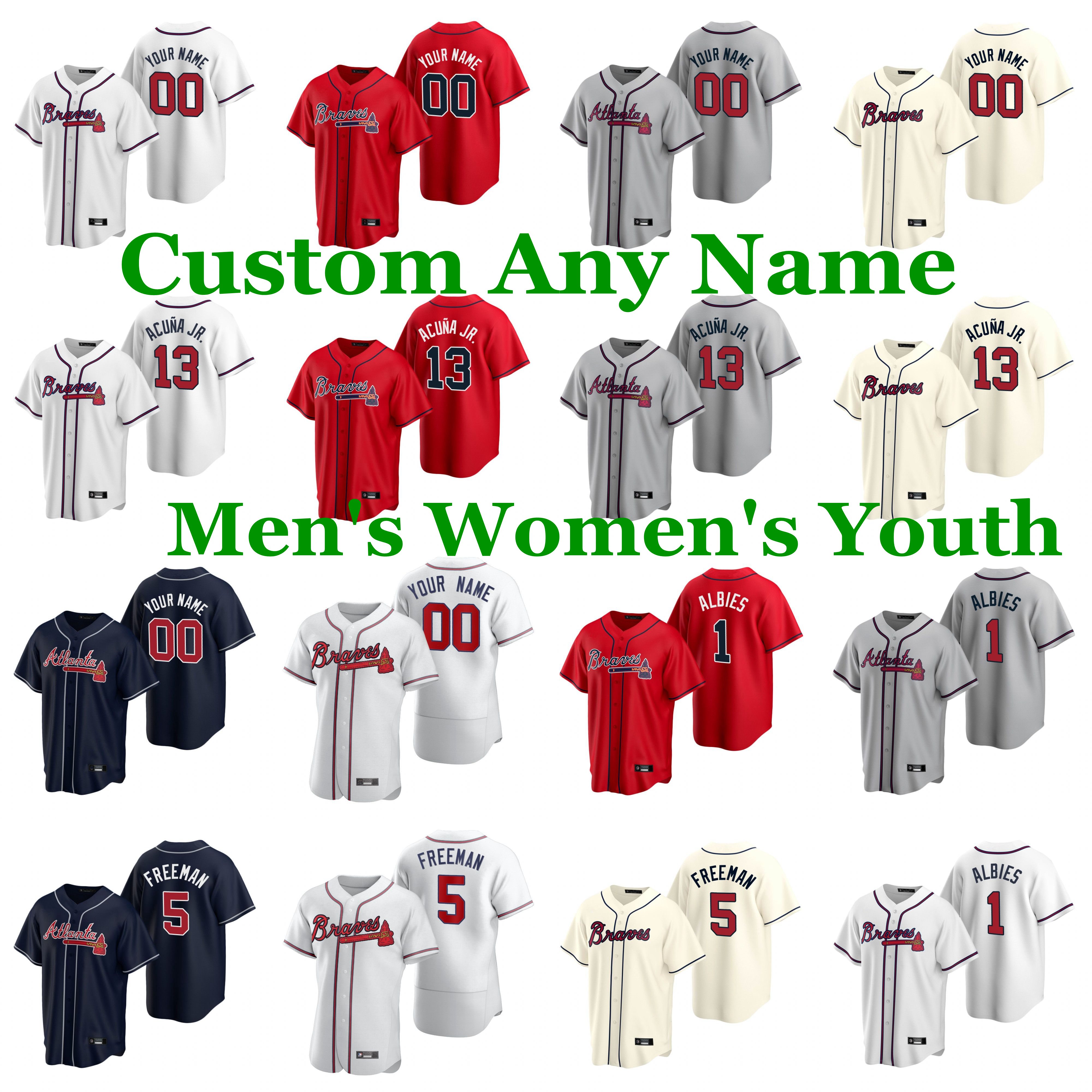 

2020 Baseball Jerseys Max Fried Jersey Mike Foltynewicz Soroka Nick Markakis Patrick Weigel Philip Pfeifer Sean Newcomb Custom Stitched Mens, Blue;black