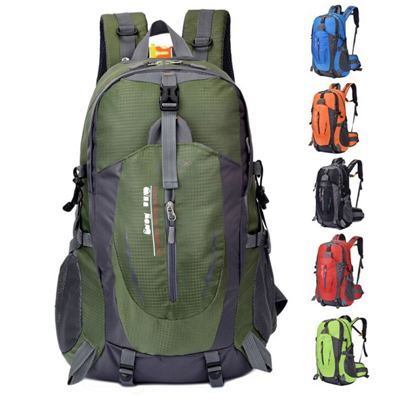 

40L Outdoor Sports Mountaineering Backpack Camping Hiking Trekking Rucksack Travel Waterproof Cover Bike Shoulder Bags 2020 New, Navy