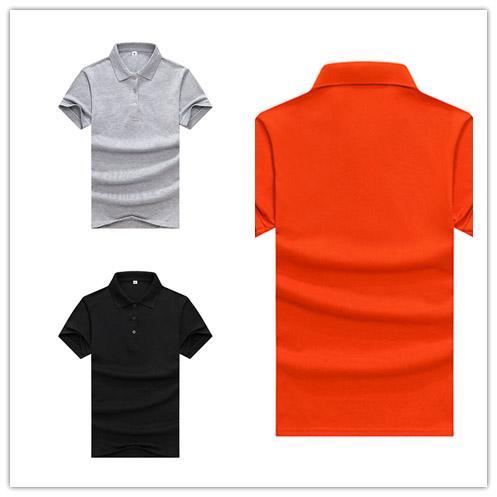 

Men and Women POLO or long shirt Classic Silk Fiber Short Sleeve Uniform T-Shirt J1-115, Gray