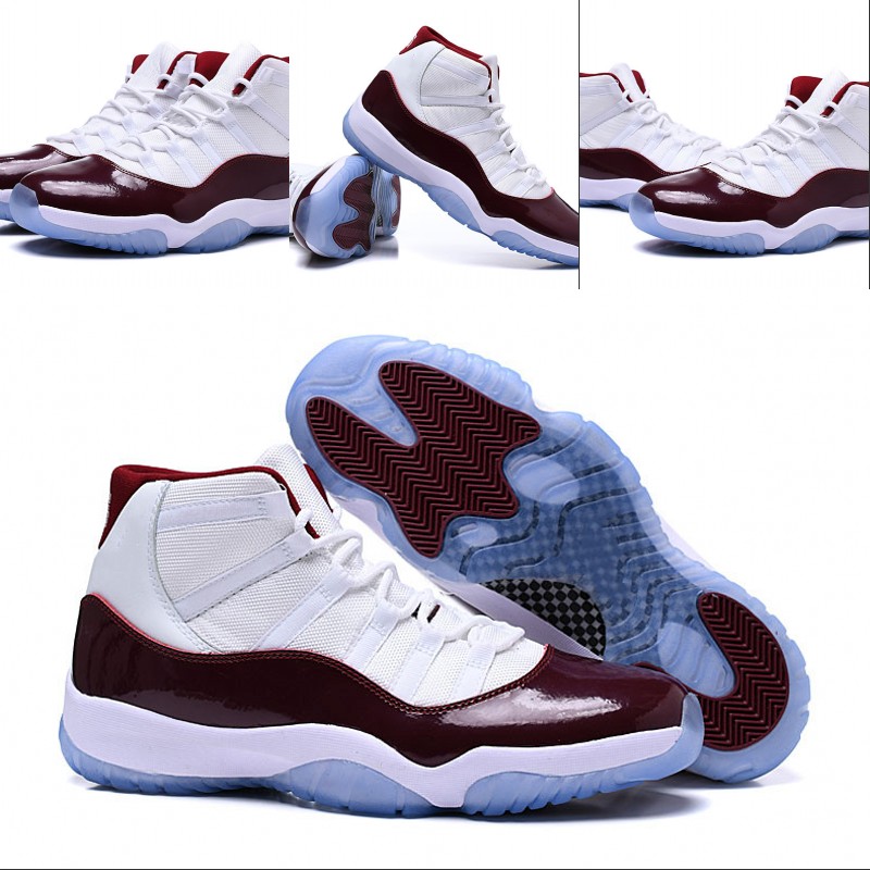 

New Comfort 11 White Wine Red Mens Designer Basketball Shoes Classic Yellow Purple XI Fashion Sport Zapatos Sneakers Come With Box Size US7-13, White jade blue aj12