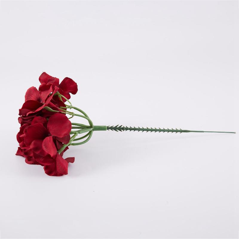 

Silk Flower Wedding Decoration Artificial Spring Vivid Big Hydrangea party Decoration Wine Red flowers, Burgundy
