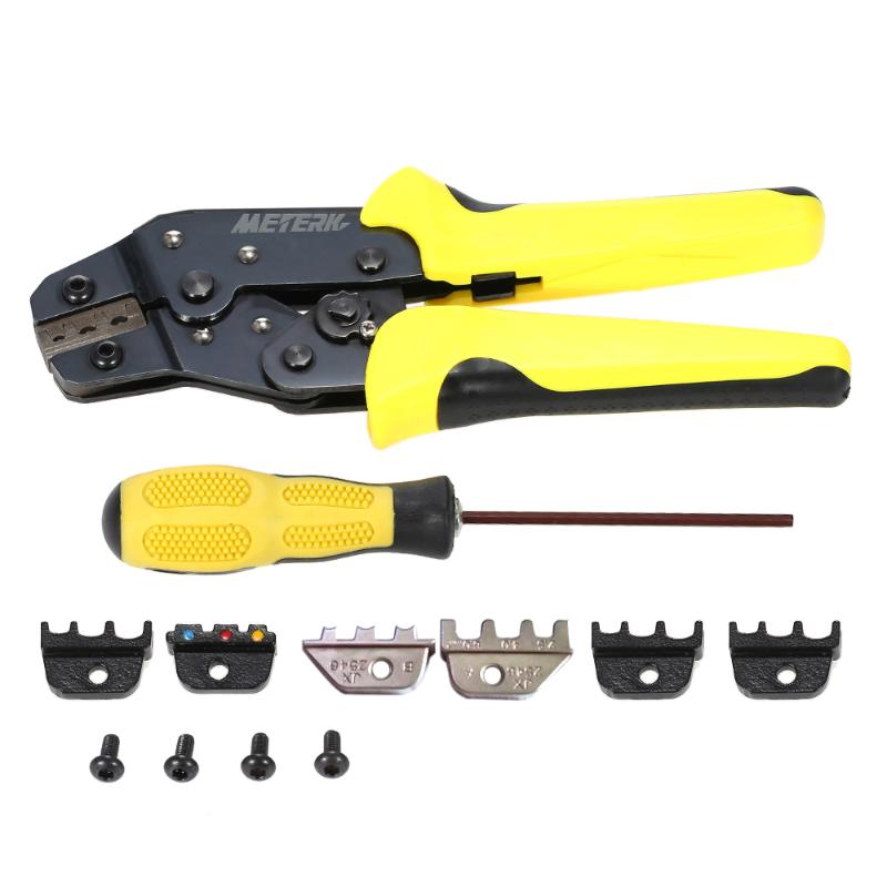 

Meterk Professional 4 In 1 Wire Crimpers Engineering Ratcheting Crimping Pliers Crimper Tool Cord End Terminals