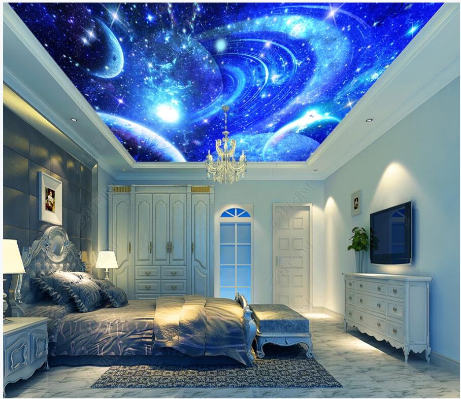 

3d wallpaper custom photo Fantasy universe space starry sky ceiling mural living room Home decor 3d wall murals wallpaper for walls 3 d, Non-woven