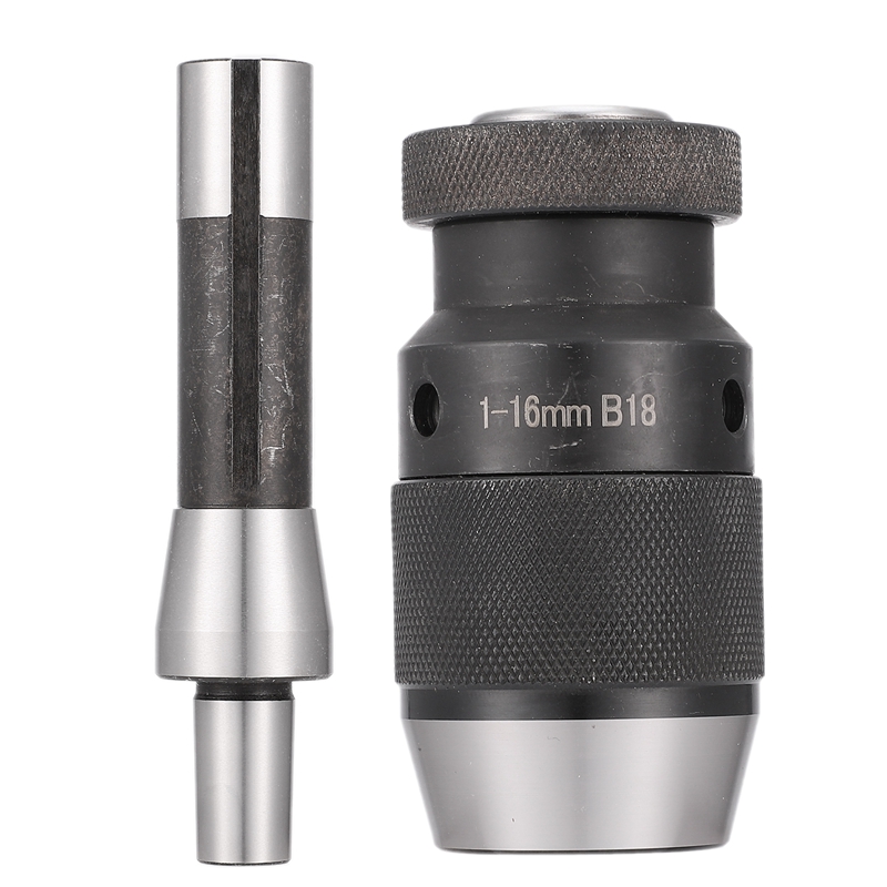 

Keyless 1/32 Inch - 5/8 Inch Drill Chuck Self-Retracting Strap R8 Handle