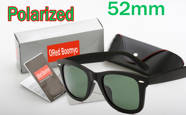 

summer Fashion outdoors polarized sunglasses For Men and Women Sport unisex Sun glasses Black Frame Sunglasses+case box cloth 52mm FREE SHIP
