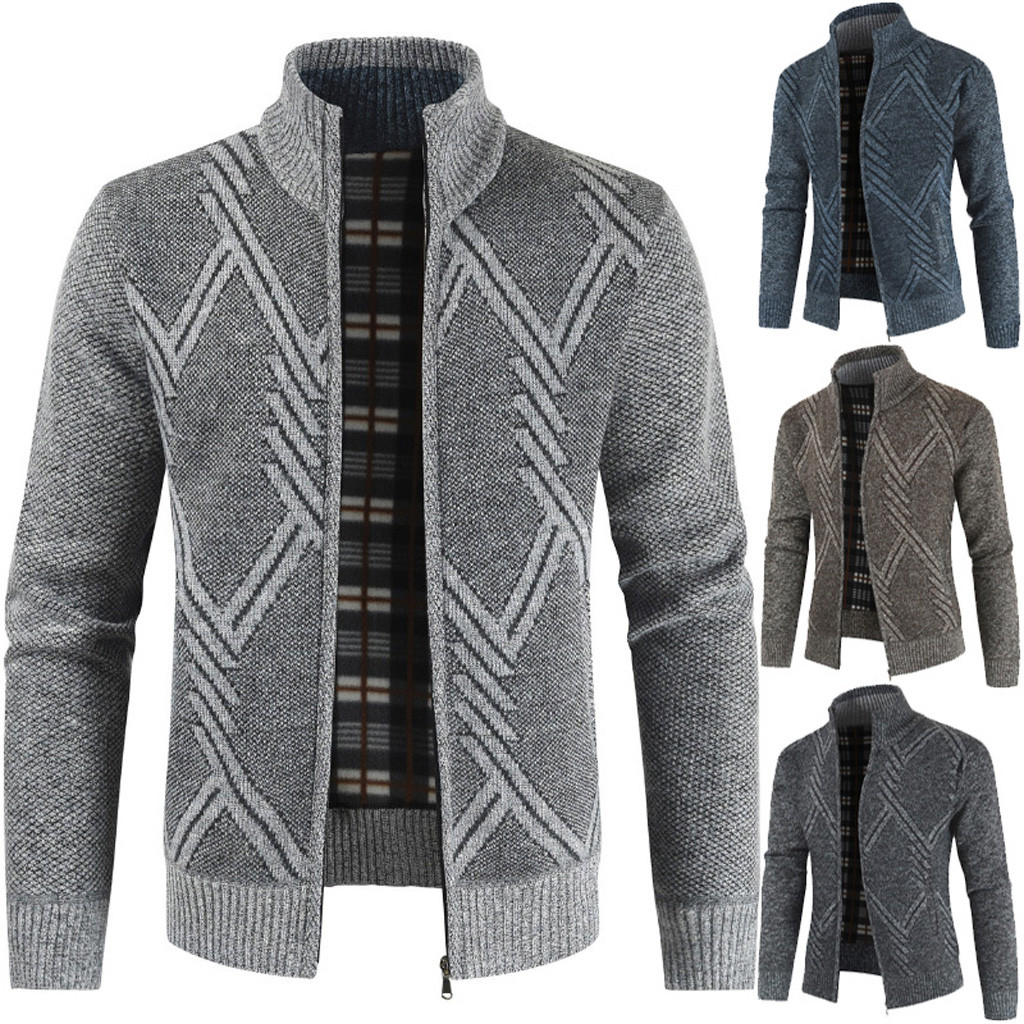 

hip hop Winter Men's Casual streetwear Cardigan Sweater Jacket jaqueta masculino chaqueta hombre casaco masculino veste homme, Brown