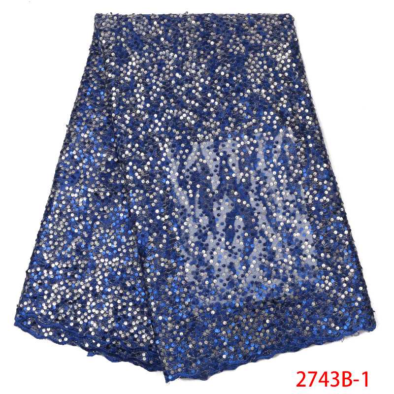 

New Double Organza Lace Fabrics,High Quality Embroidered Organza Fabric Lace, Sequins Nigerian African Tulle Laces KS2743B-1
