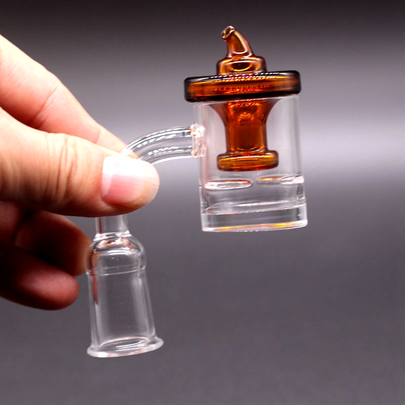 

4mm Thick 30mm OD Core Reactor Quartz Banger nail with Glass Directional Airflow Carb Cap Female Male 10mm 14mm 18mm Joint free shipping