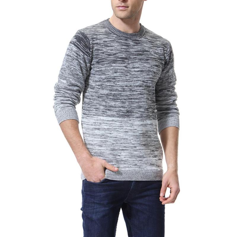 

Man Sweaters Slim Fit Jumpers Knit Warm Winter Casual Style Men Sweater, Gray