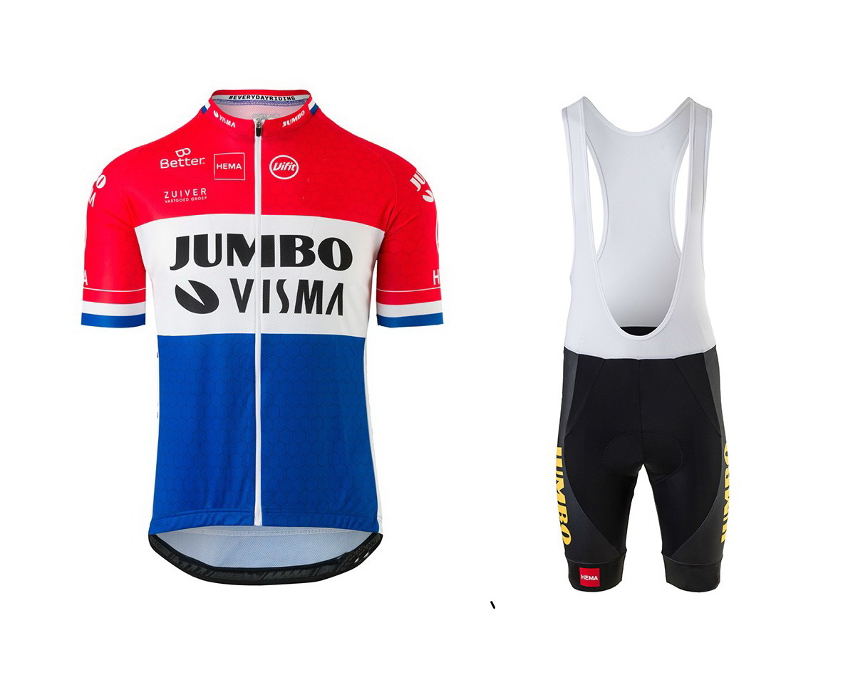 

2020 JUMBO VISMA PRO TEAM NETHERLAND SHORT SLEEVE CYCLING JERSEY SUMMER CYCLING WEAR ROPA CICLISMO+ BIB SHORTS 3D GEL PAD SET SIZE:XS-4XL, Black;red