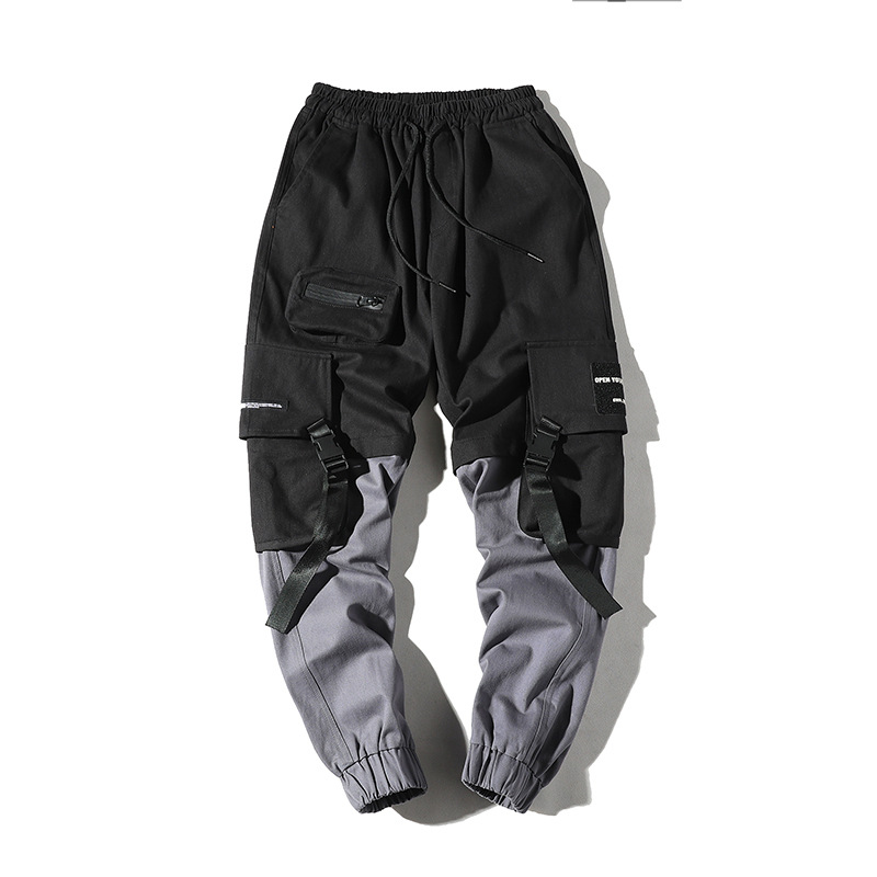 Mens Hip Hop Pencil Fashion Pants Cargo Pants Streetwear Male Ankle Length Pants Tactics Pant