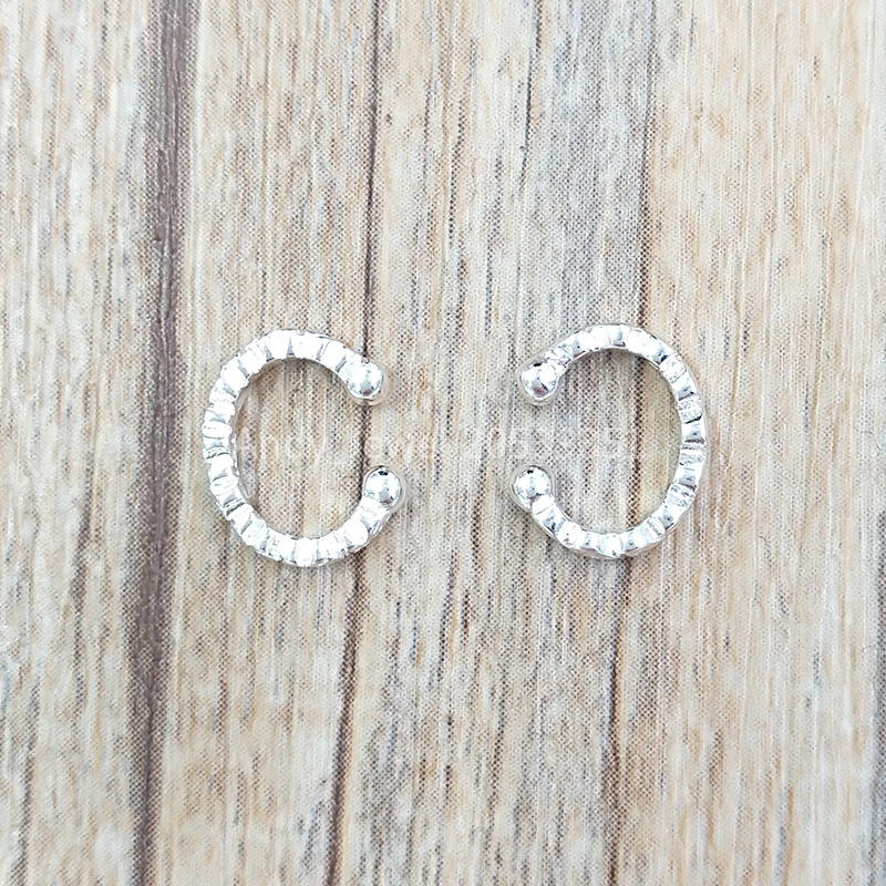 

Bear Jewelry 925 Sterling Silver earrings Pack Of Silver Straight Earcuffs Fits European Jewelry Style Gift 912723550