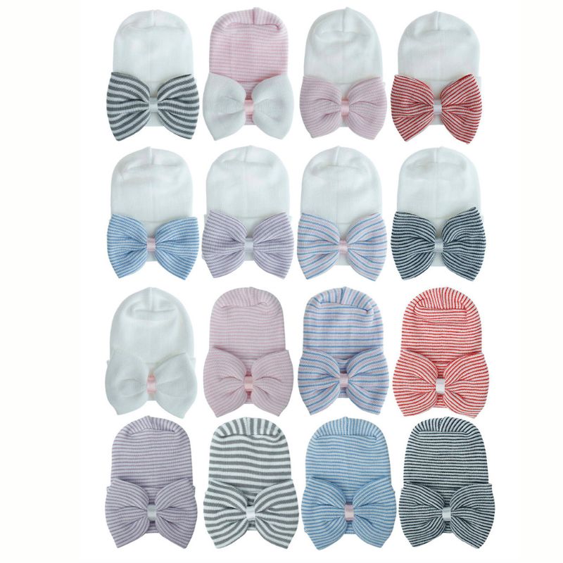 

Baby Hat Winter Hat Tire Cap Double Thickened Bow Baby New Style Cotton for Newborn 0-3 month