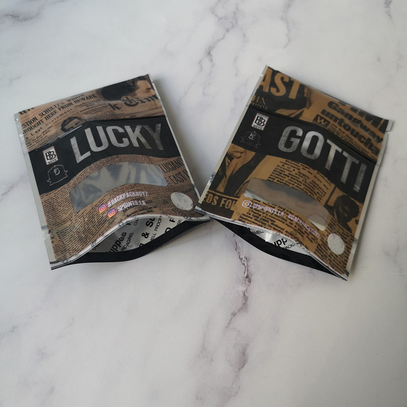 

Arrival Maylar bag Dank Gummies Zipper Bag Dry Tobacco Retail Gummy candy mylar seal for freshness Childproof flowers packing Lucky Bumpy