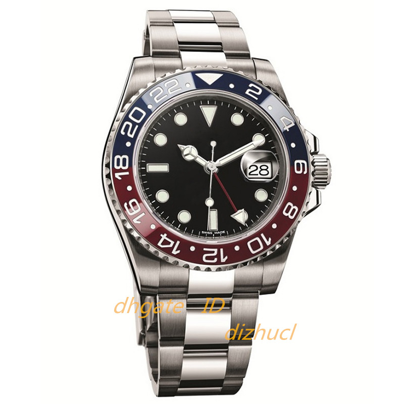 

2020 new mens watches Basel red blue 40mm Automatic Movement Mechanical Stainless Steel Watches Sapphire Montre de luxe, Add waterproof