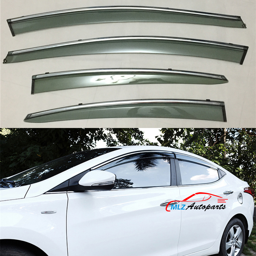 For Hyundai Genesis Coupe 2013-2016 Window Visors Sun Rain Guard Vent Deflectors