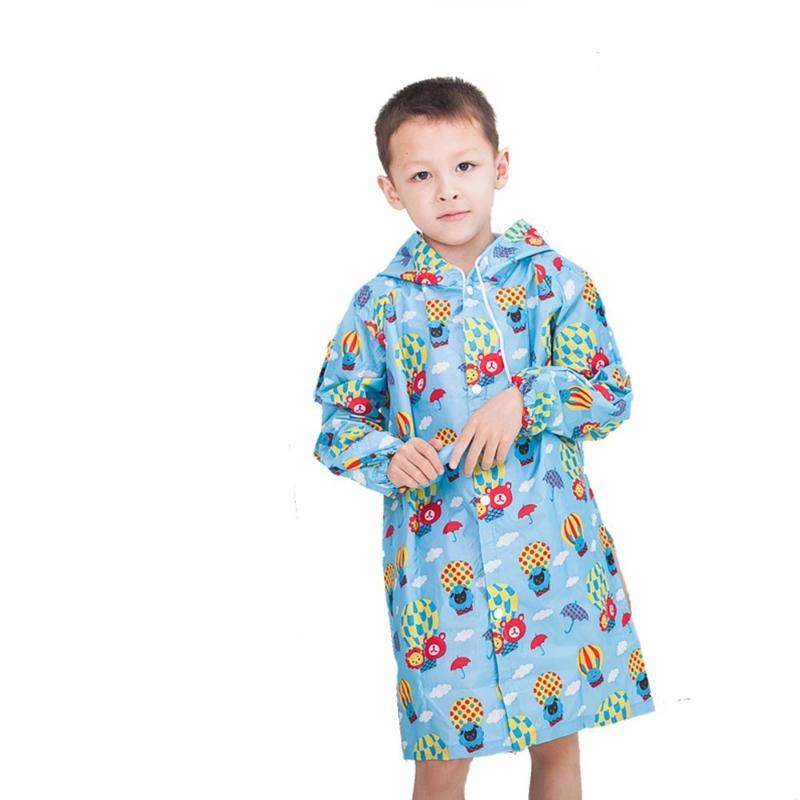 Children Cartoon Waterproof Hooded Rain Coat Kids Jacket Poncho Raincoat Cisit
