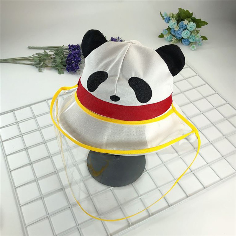 

Children Kids Bucket Hats Boys Girls Cute Ear Bucket Hats Anti-spitting Protective Hat Dustproof Cover Peaked Hat New U14, White