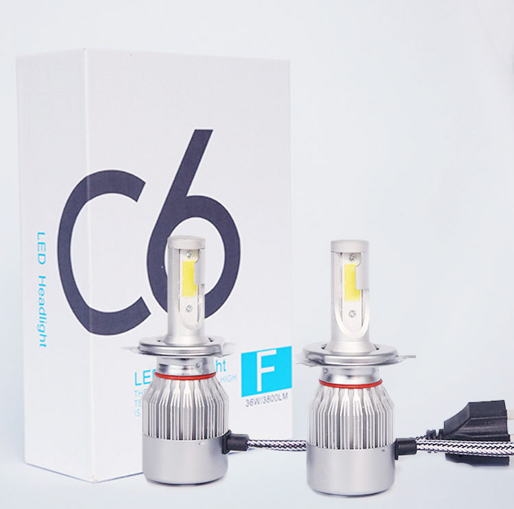 

New C6 Car Headlight 12V 7600LM 6000k H4 H7 9003 H11 LED H1 H3 880 9005 9006 H13 9004 9007 Car Lights