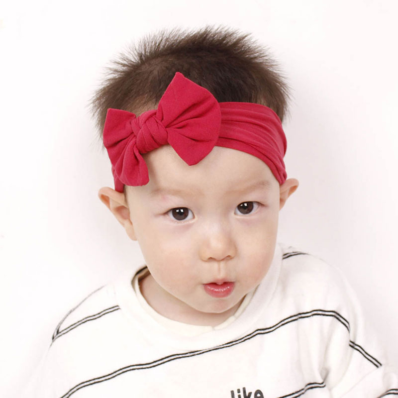 

Hot Selling New Fashion Baby girls Pure Color Bowknot Headbands Kids Children Headwear Boutique Hair Accessories, Mixed colors