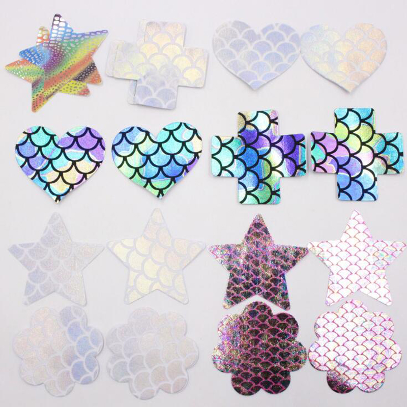 

Geometric Women Invisible Multi Shaped Disposable Laser Nipple Cover Self Adhesive Breast Petals Pasties Sticker Pad