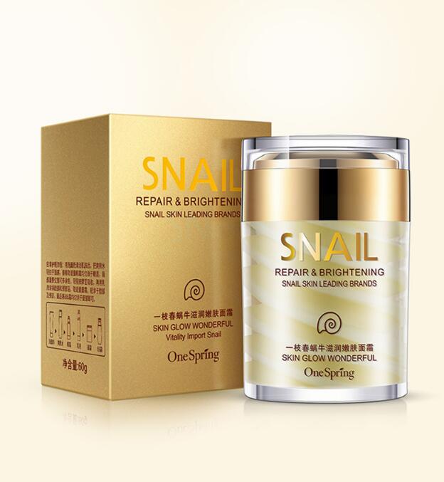 

BIOAQUA Natural Snail Essence Facial Cream Moisturizer Hydrating Whitening Skin Anti Aging Oil Control Shrink Pores Skin Care