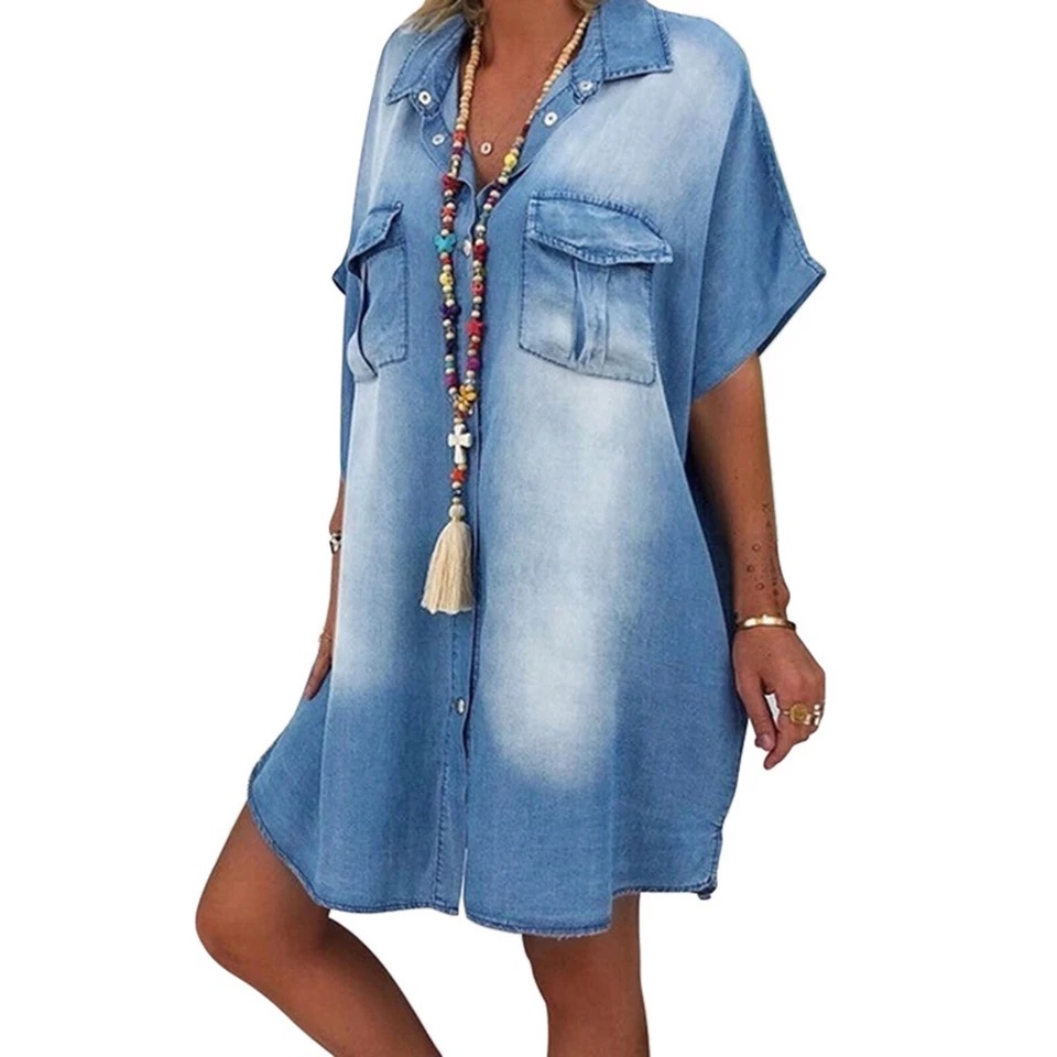 jean short gown