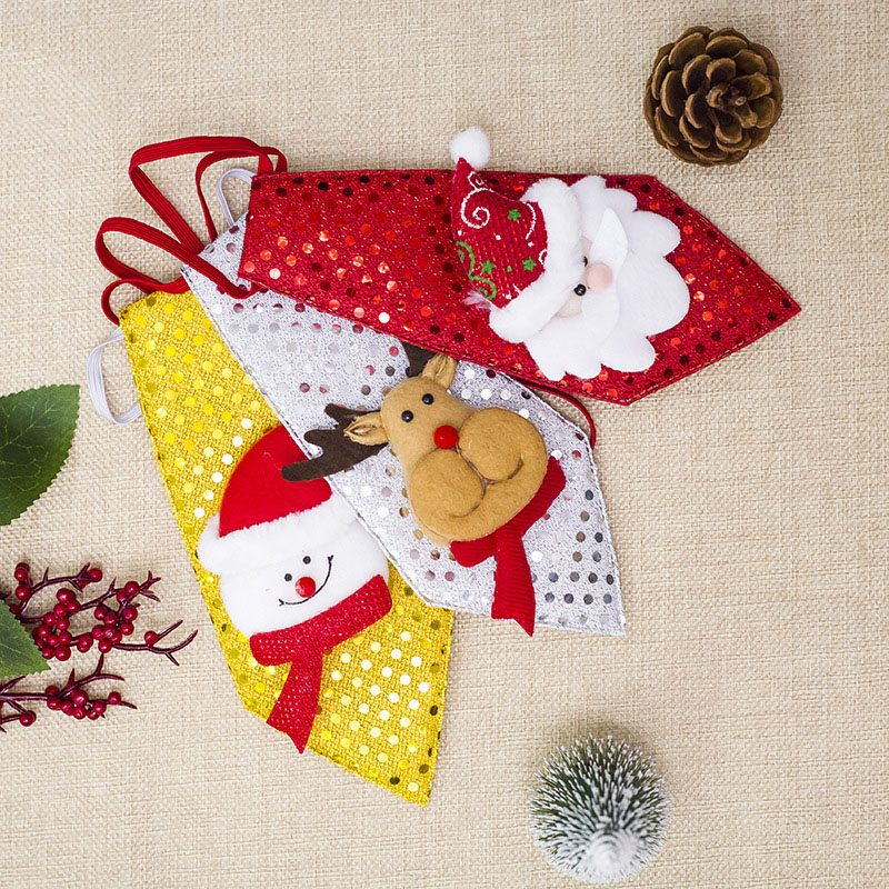 

1 piece 3 colors Children Christmas Part Christmas tie ornament deco de noel