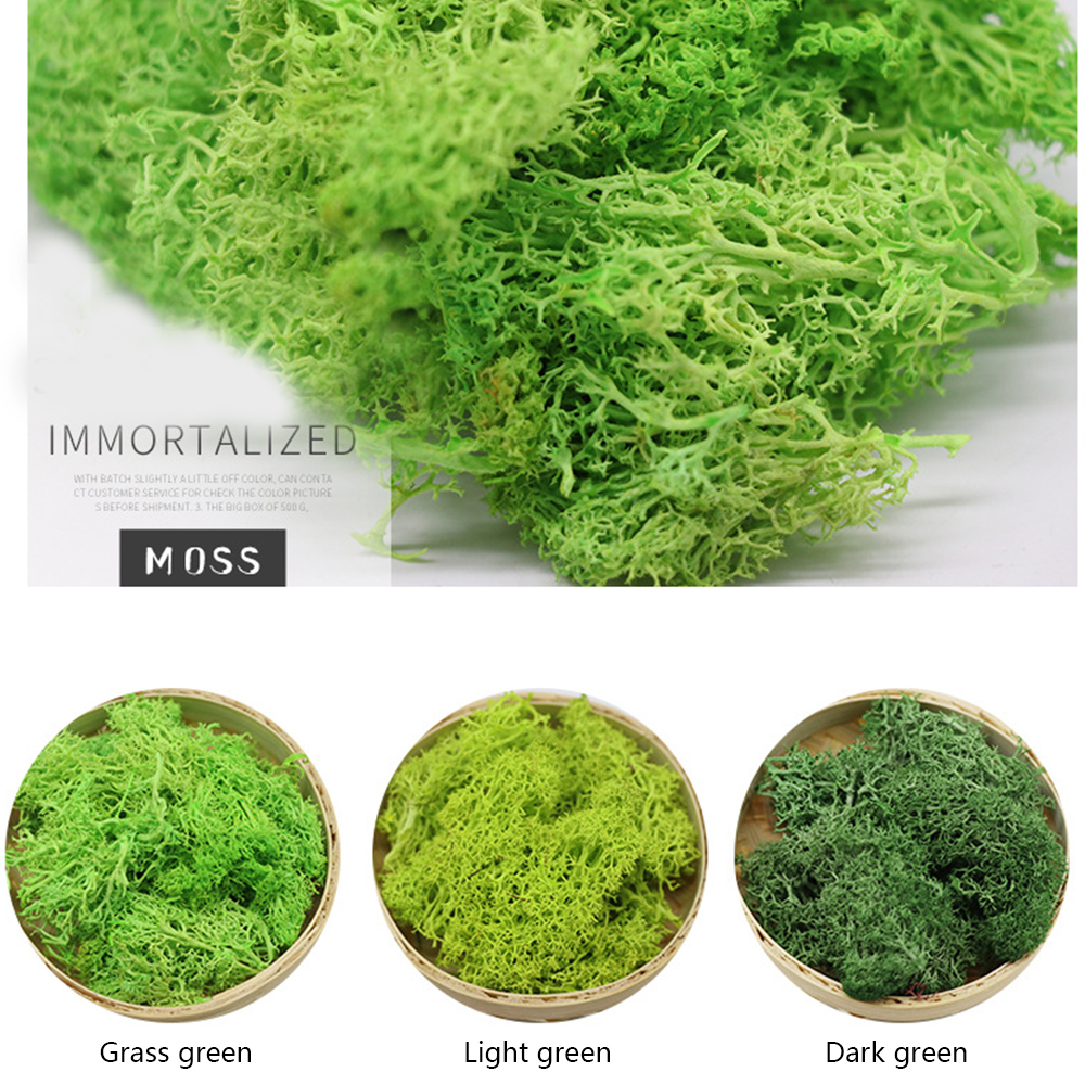 

High Quality Artificial Green Plant Dried Reindeer Moss Fake Flower Home Garden Garland Wedding Party DIY Decor Mini Accessories
