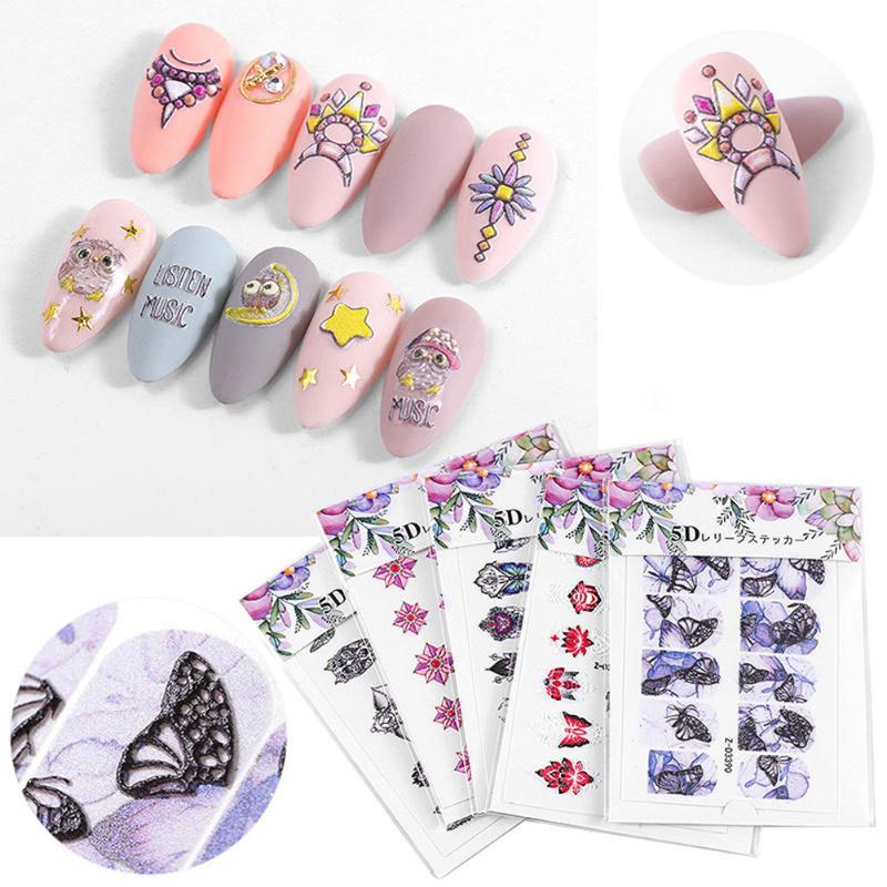 

2020 NEW 25 Pcs Foilsembossed nail stickers,blooming flower stickers,manicure decoration adhesive stickers Nail Art Polish Foils, Dde010