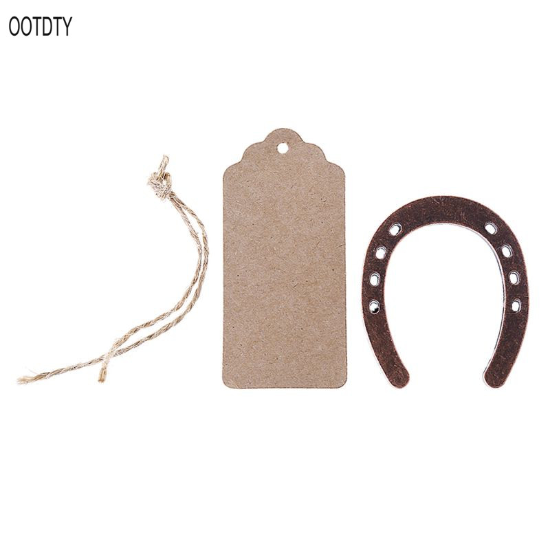 

Retro Horseshoe Pendant DIY Label Card Birthday Party Wedding Souvenir Decorations Kids Gifts Card Supplies