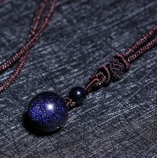 10 mm bleu foncé Galaxy SITARA de SOLEIL gemme perles rondes Colliers 18/" AA