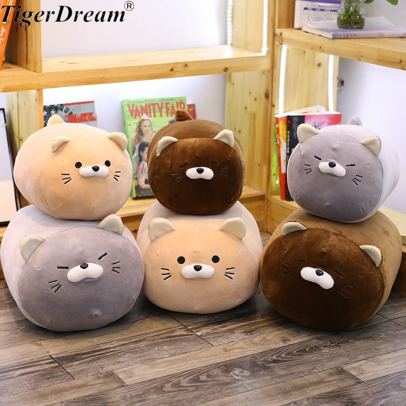 

40/50cm Cute Plush Reunion Cat Toy Stuffed Doll Super Soft Animal Cartoon Pillows Christmas Gift For Kids Kawaii Valentine Gifts, Gray